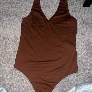 Abercrombie and Fitch brown soft bodysuit